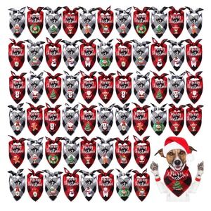 60 Pcs Xmas Dog Bandanas‎